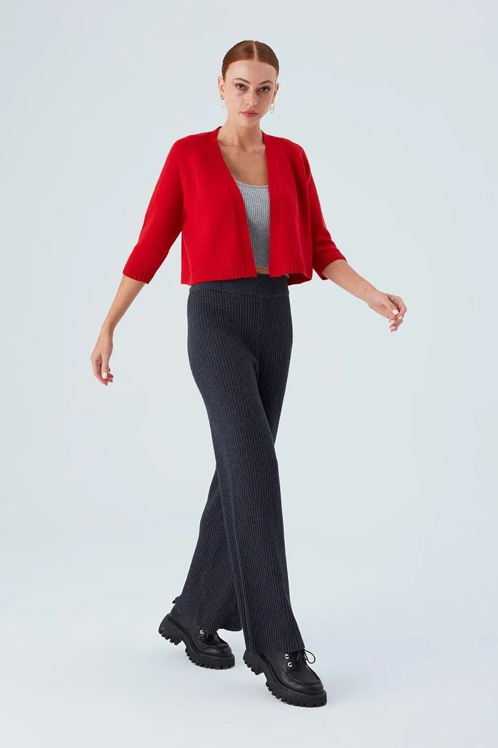Raglan Sleeve Cashmere Blend Short Women's Knitwear Bolero