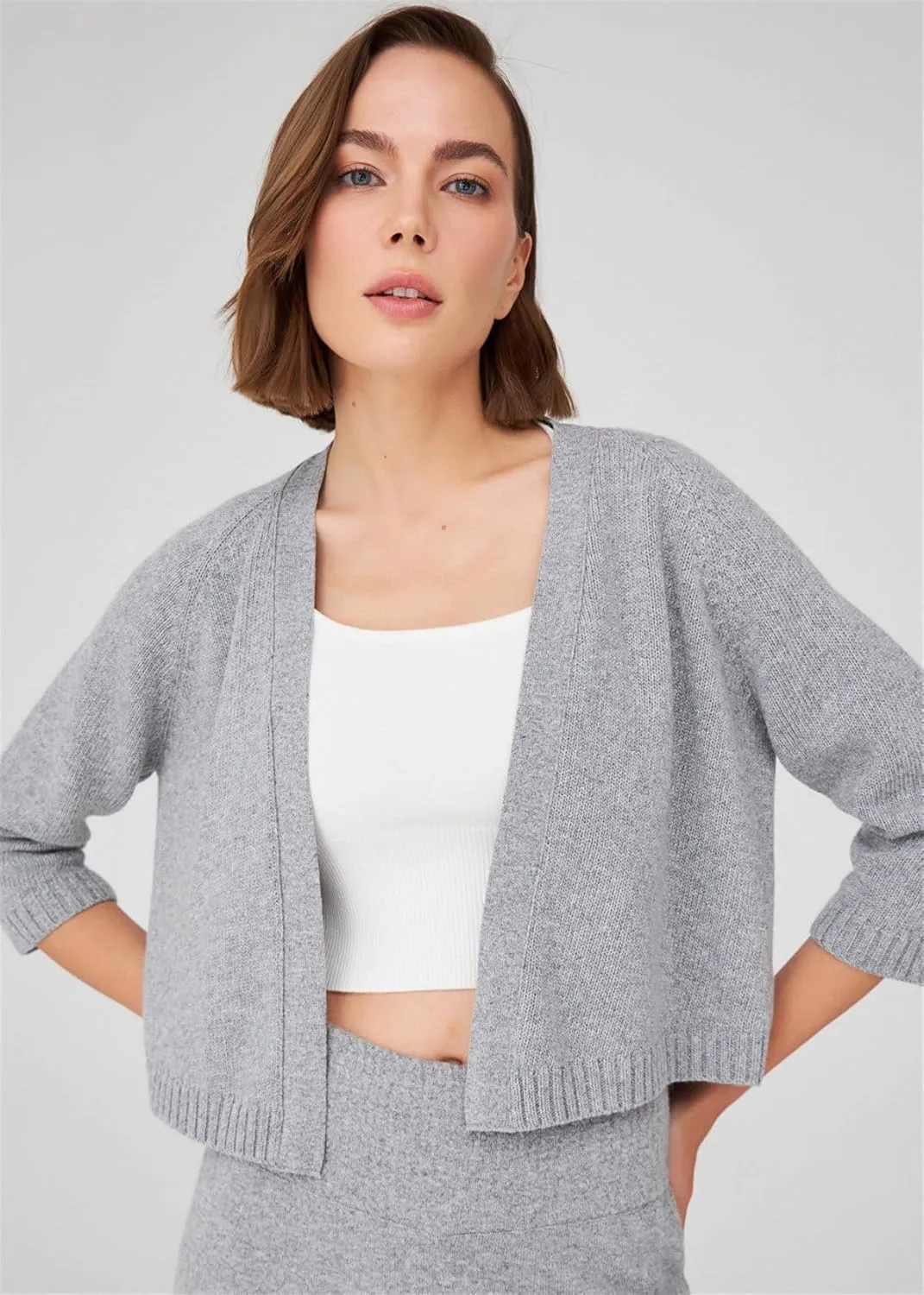 Raglan Sleeve Cashmere Blend Short Women's Knitwear Bolero