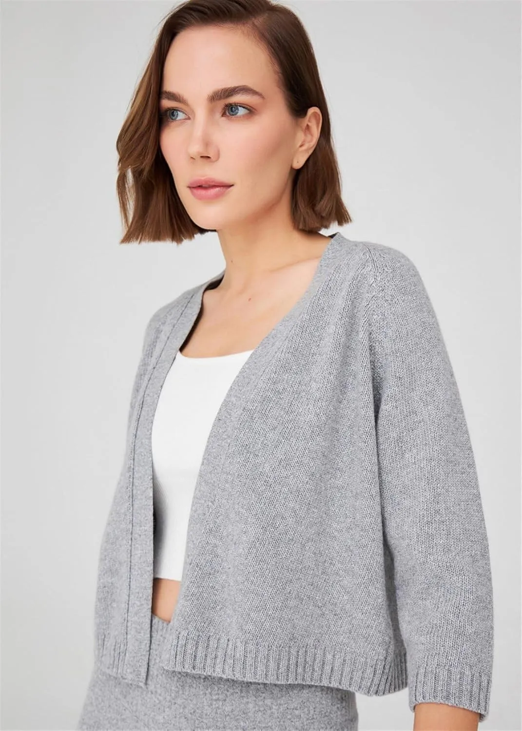 Raglan Sleeve Cashmere Blend Short Women's Knitwear Bolero