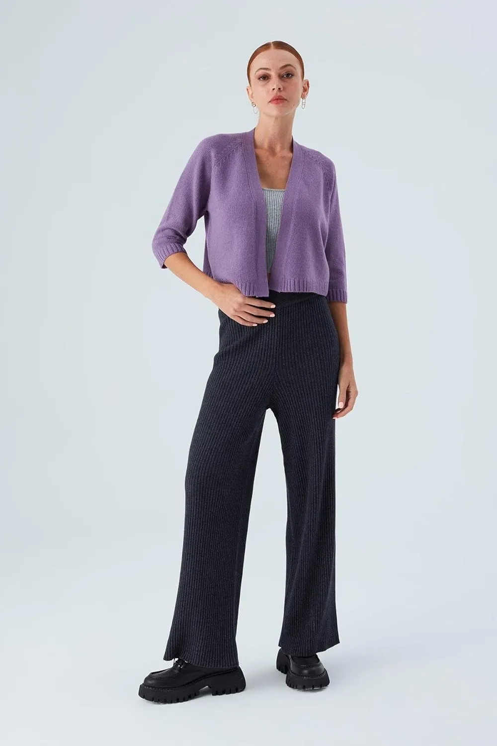Raglan Sleeve Cashmere Blend Short Women's Knitwear Bolero
