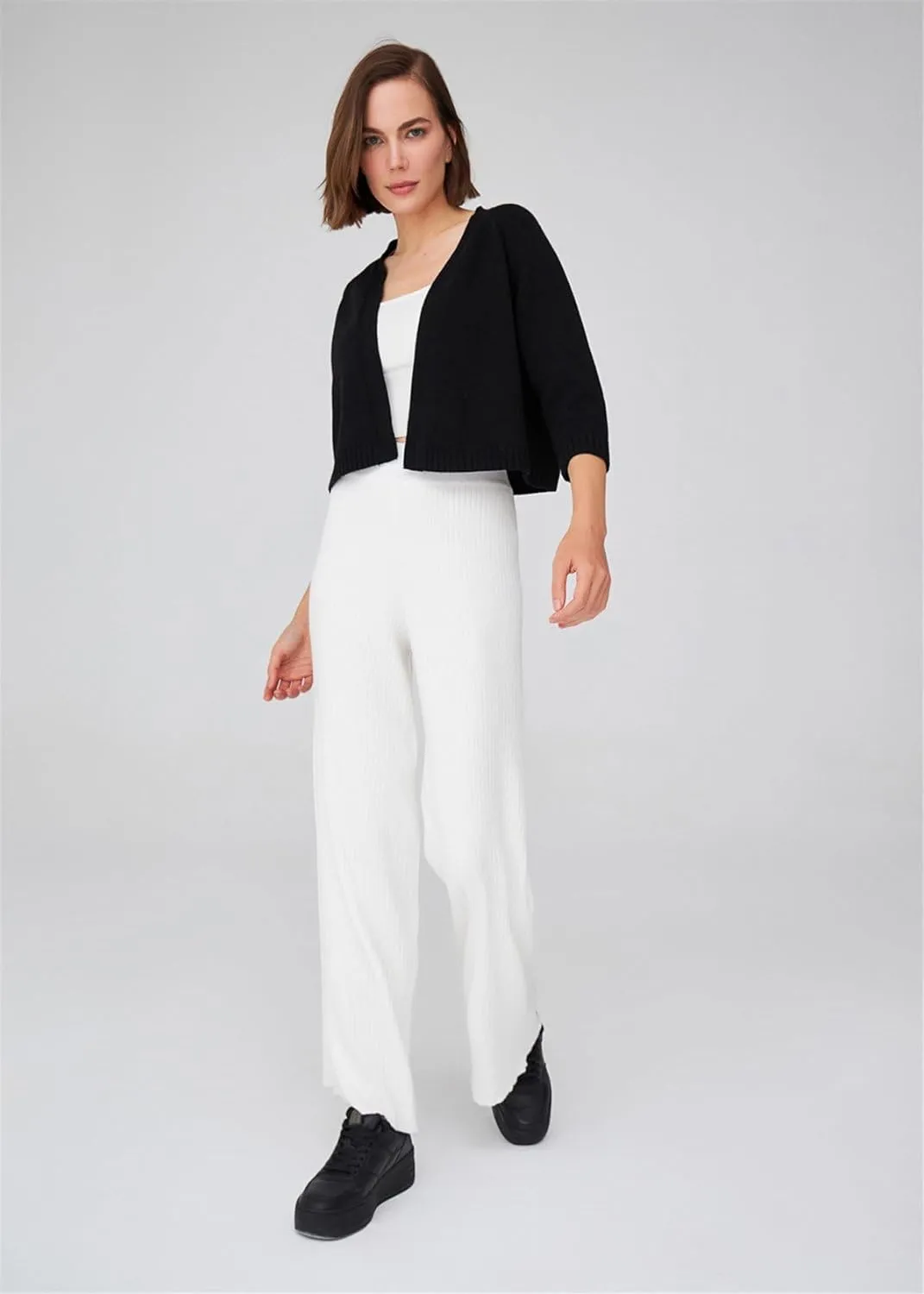 Raglan Sleeve Cashmere Blend Short Women's Knitwear Bolero