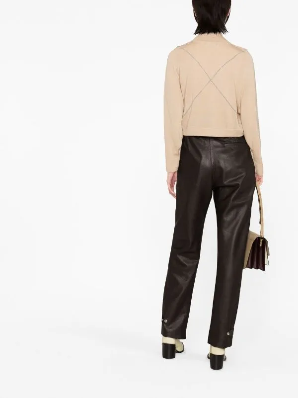 rhinestone embellished roll neck jumper