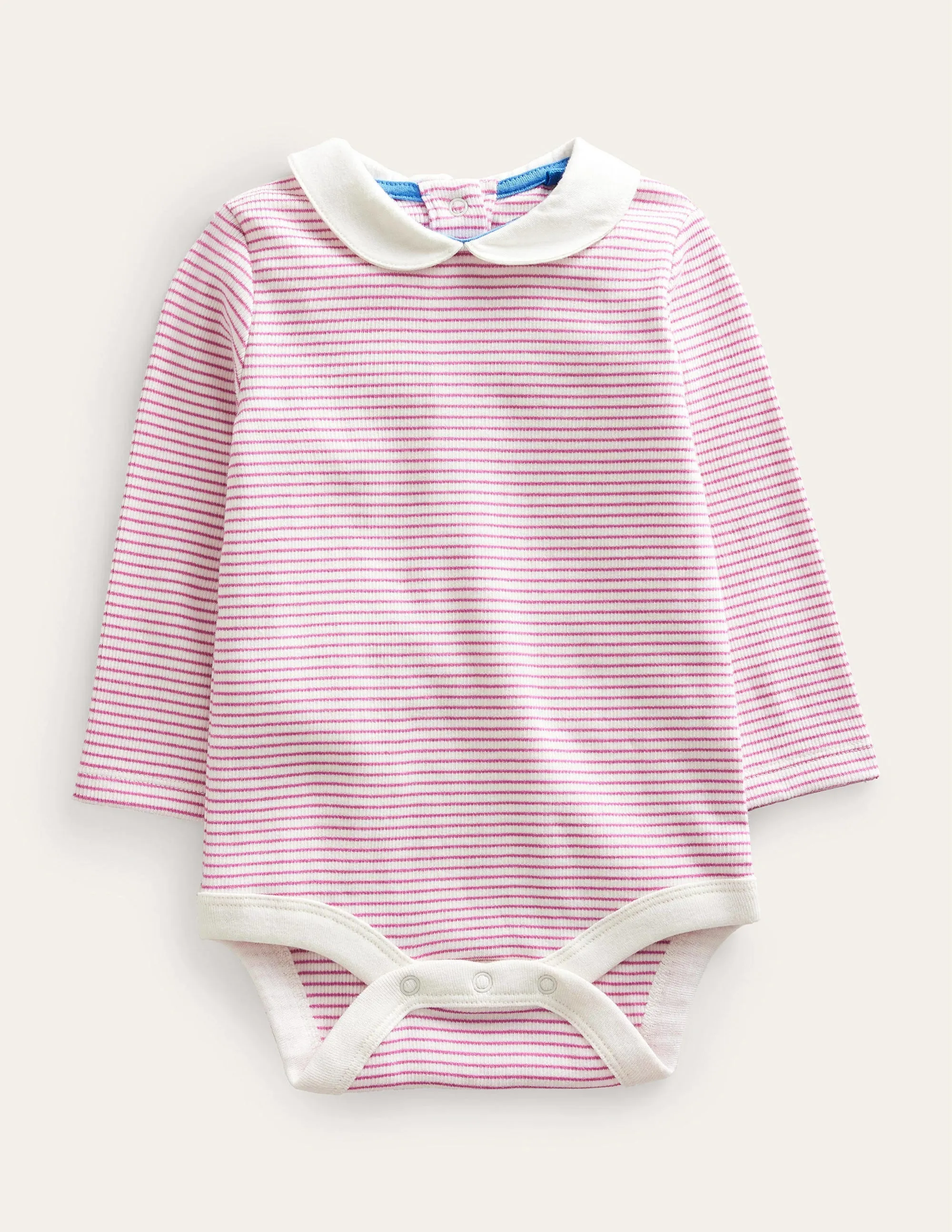 Ribbed Body-Ivory/Pink