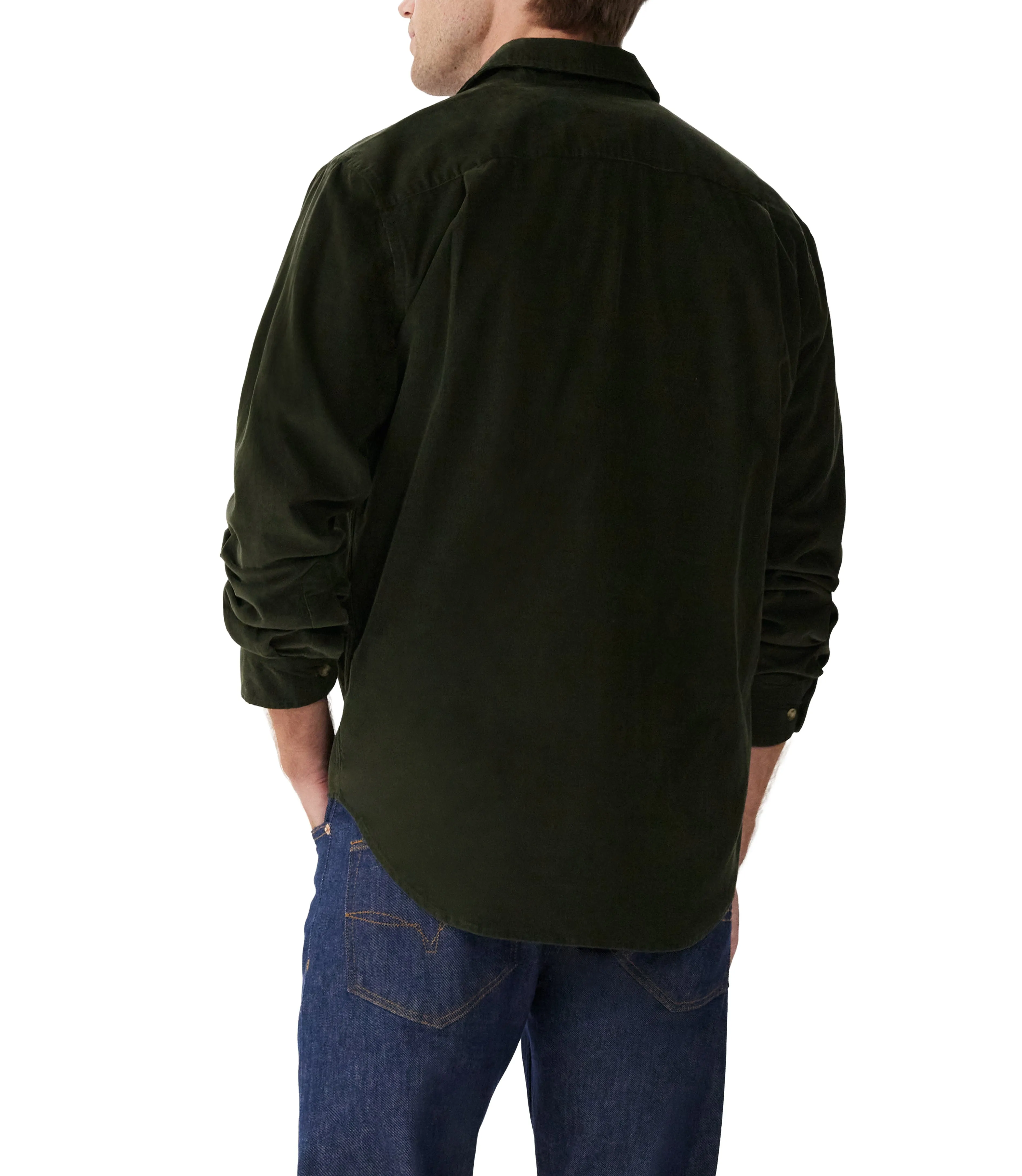 R.M.Williams Classic Mens Shirt - Olive Corduroy