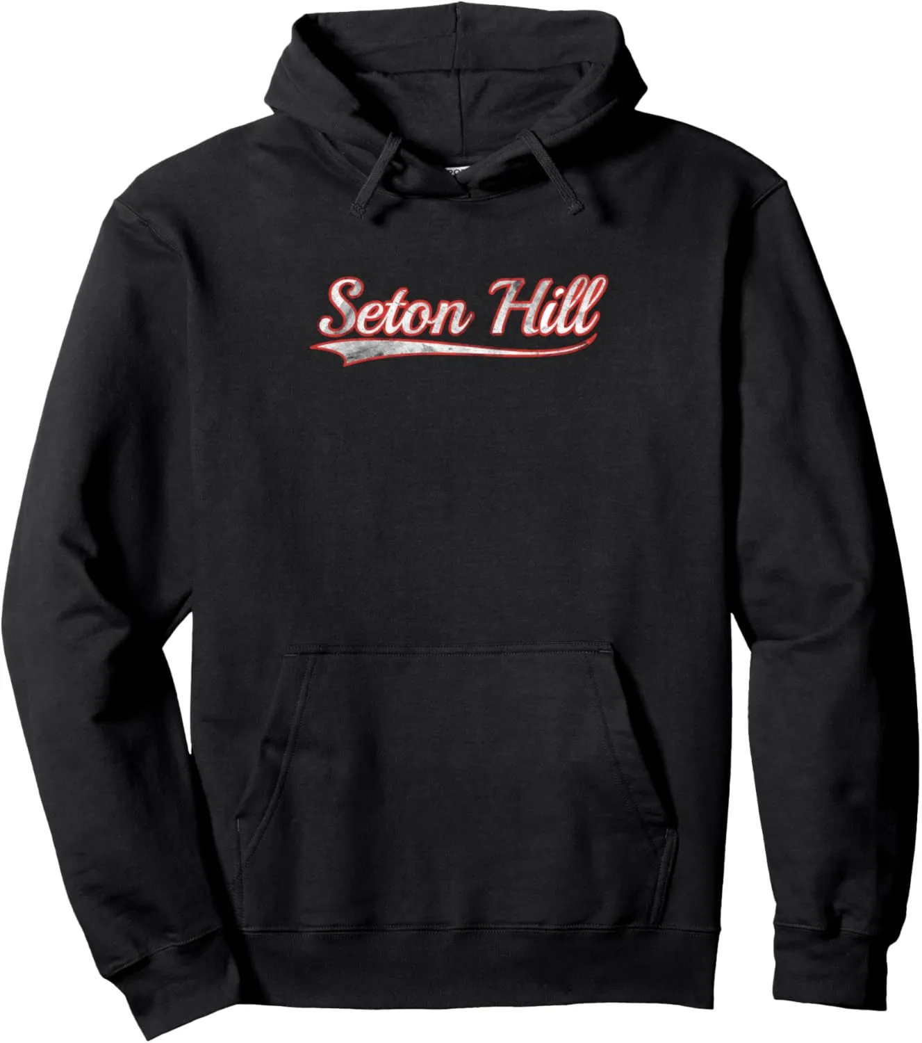 Seton Hill Vintage Varsity Distressed Throwback Style Pullover Hoodie
