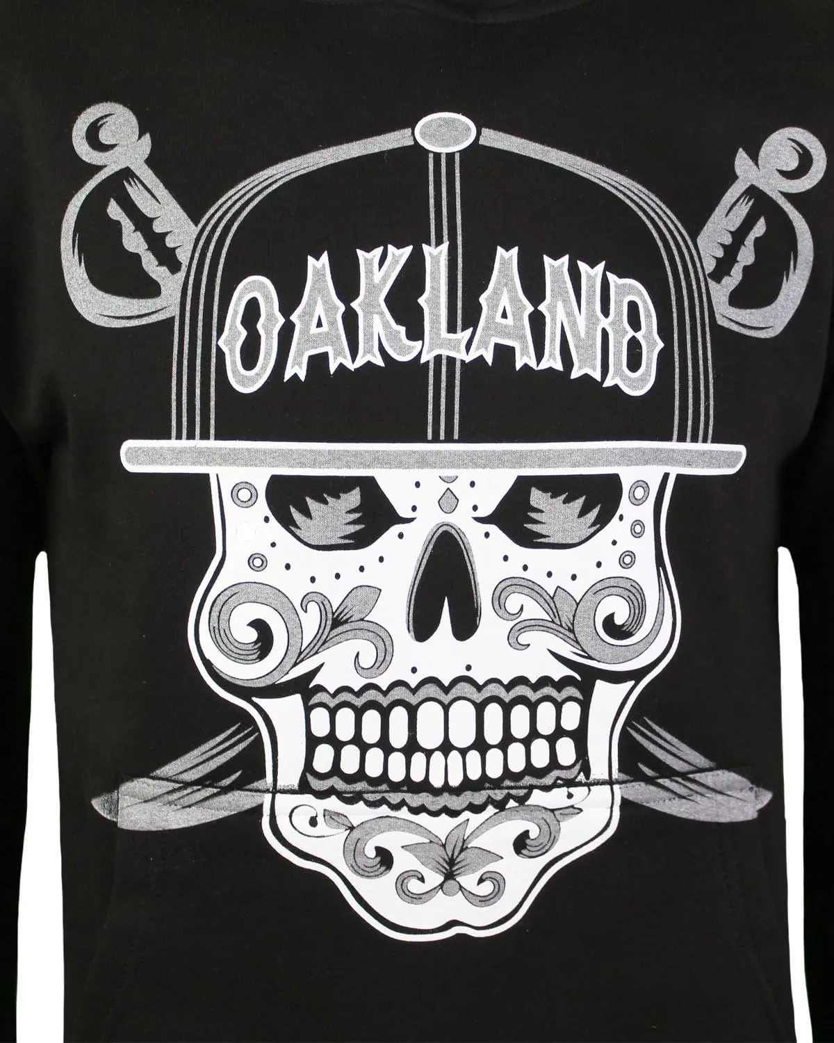 ShirtBANC Oakland Sugar Skull Mens Hoodie Sweatshirt