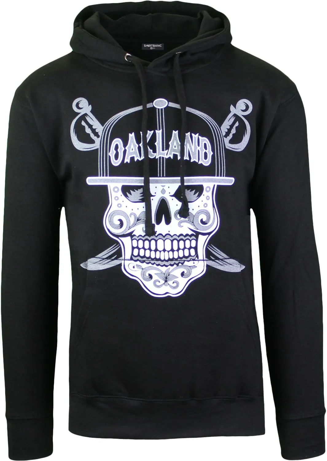 ShirtBANC Oakland Sugar Skull Mens Hoodie Sweatshirt