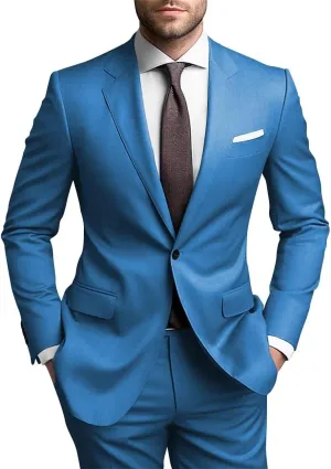 SHUZHXLZANGY Mens Suits Regular Fit 2 Piece Suit for Men Wedding Prom Business Formal Suit