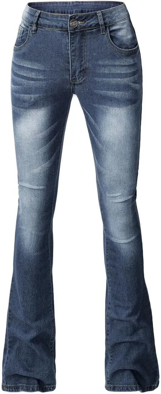 Skinny Jeans for Women Stretch Mid Bell Slim Length Jeans Jeans Flare Women's Jeans Black Pants for Women Classic