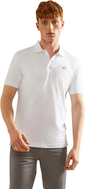 Slim Fit Pique Polo Shirt White L