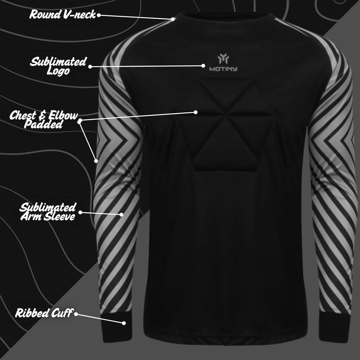 Soccer Goalie Jersey - Pro Series - Chest & Elbow Padded - Quick-Dry Fabric - Ergonomic Fit - Enhanced Durability