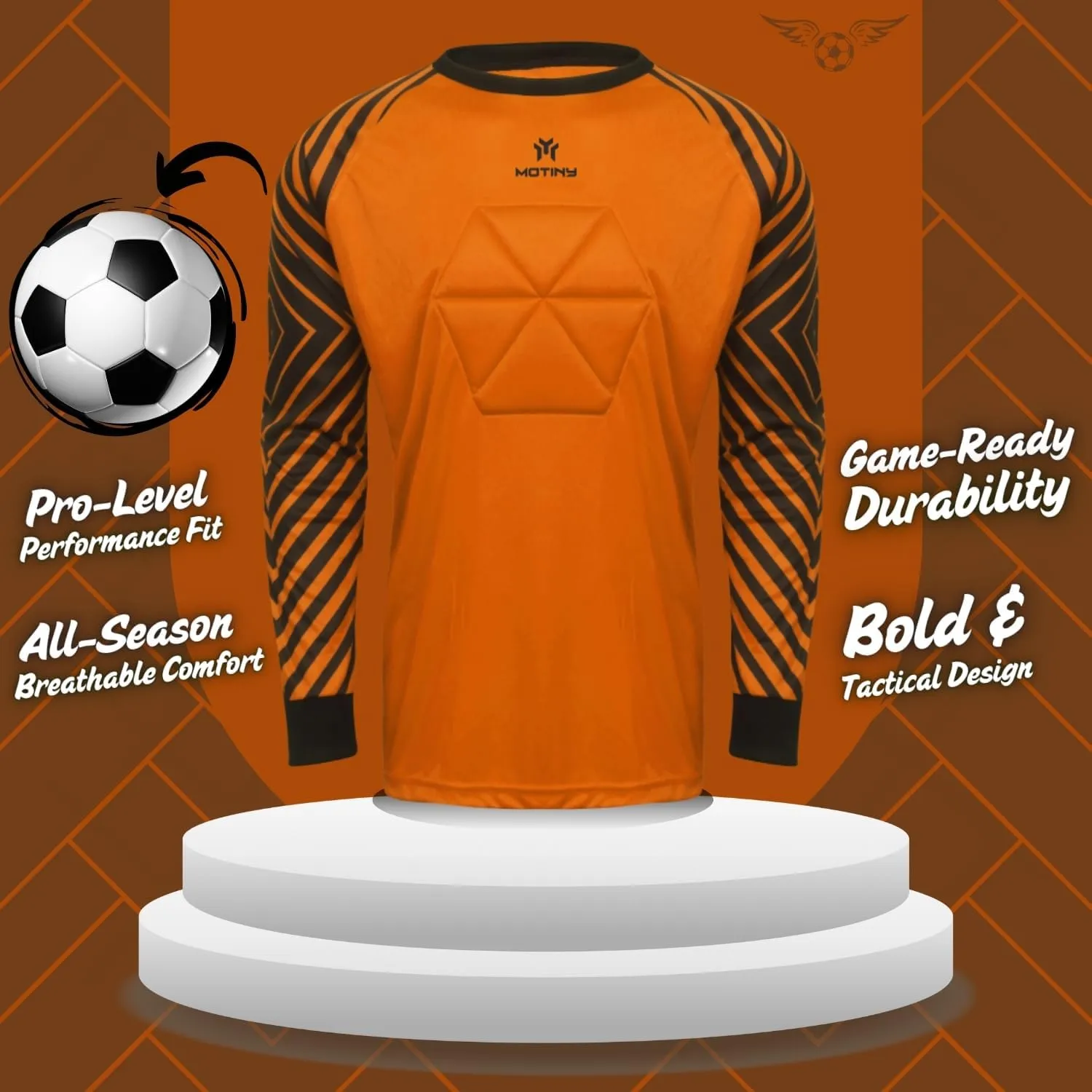 Soccer Goalie Jersey - Pro Series - Chest & Elbow Padded - Quick-Dry Fabric - Ergonomic Fit - Enhanced Durability