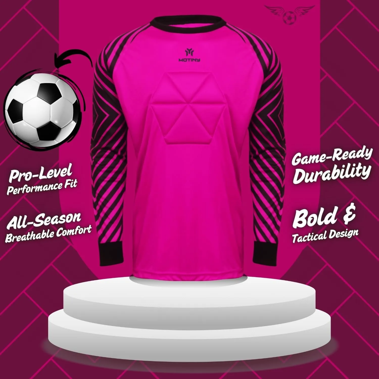 Soccer Goalie Jersey - Pro Series - Chest & Elbow Padded - Quick-Dry Fabric - Ergonomic Fit - Enhanced Durability