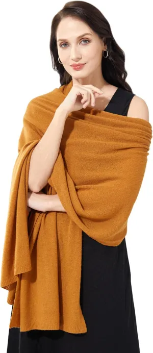 Soft Cashmere Blend Wrap Chic Scarf Stole for Women Wayfarer Travel Extra Large 87"x28"