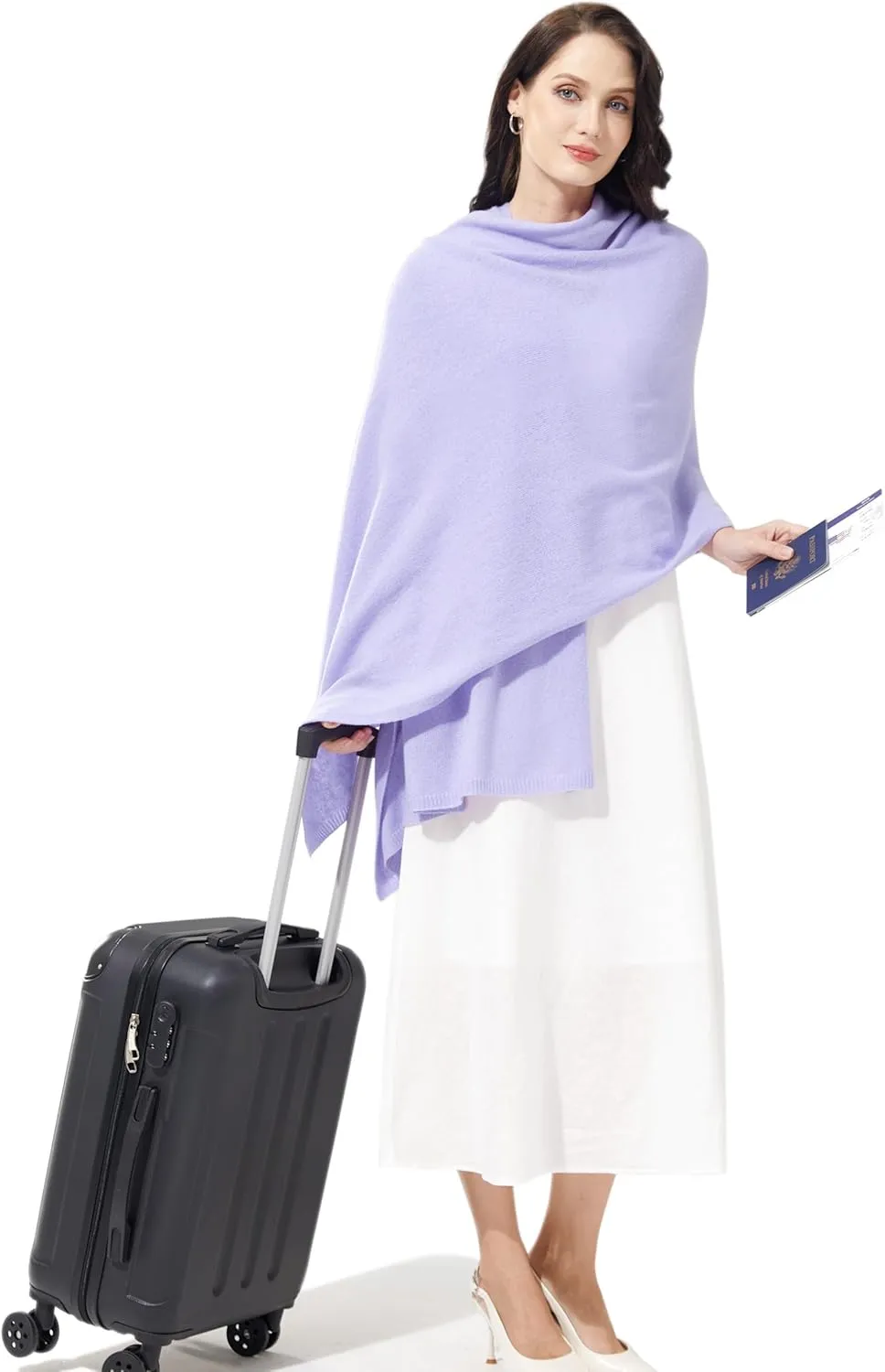Soft Cashmere Blend Wrap Chic Scarf Stole for Women Wayfarer Travel Extra Large 87"x28"