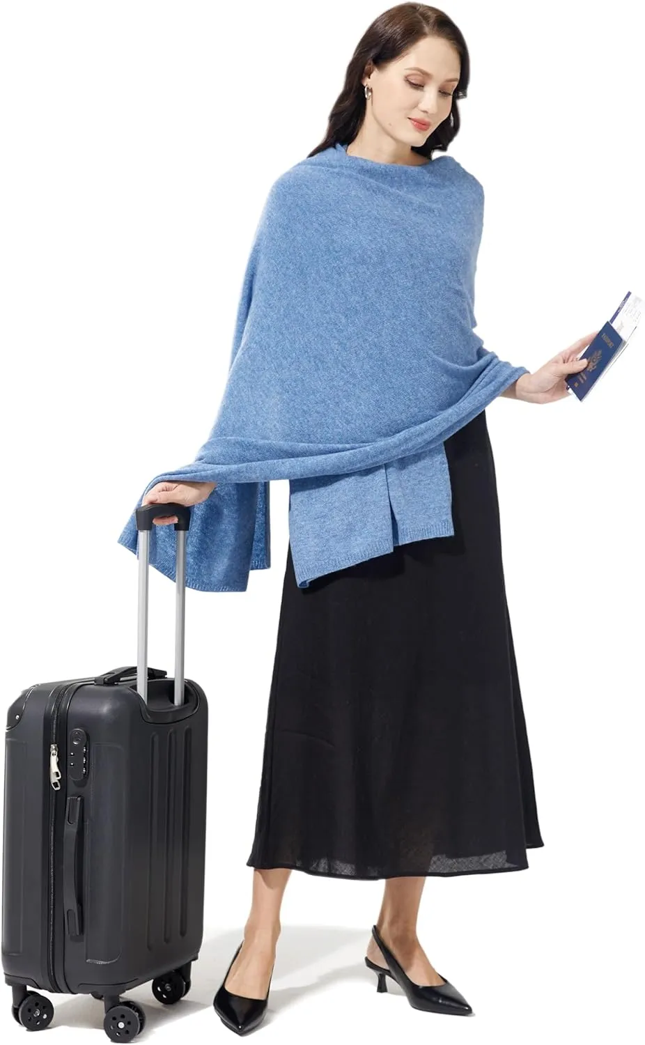 Soft Cashmere Blend Wrap Chic Scarf Stole for Women Wayfarer Travel Extra Large 87"x28"