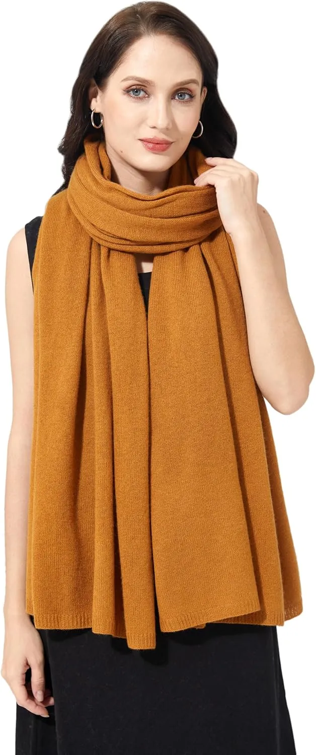 Soft Cashmere Blend Wrap Chic Scarf Stole for Women Wayfarer Travel Extra Large 87"x28"