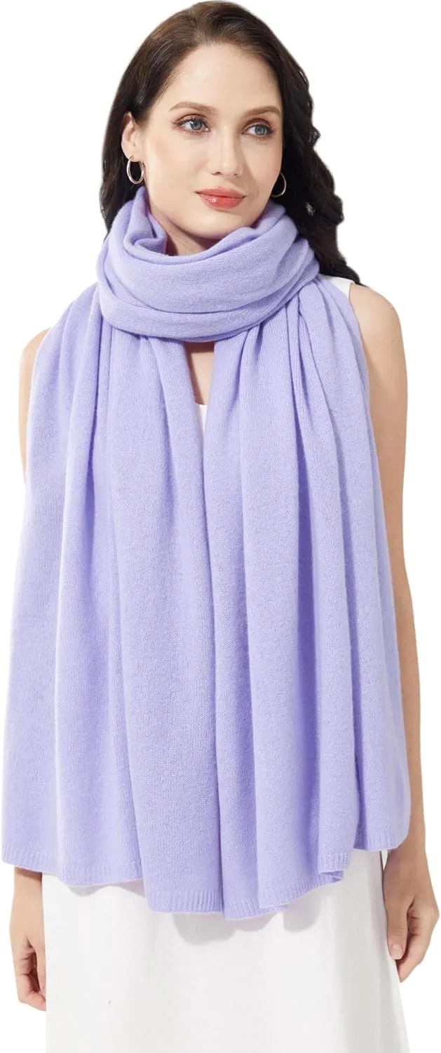 Soft Cashmere Blend Wrap Chic Scarf Stole for Women Wayfarer Travel Extra Large 87"x28"