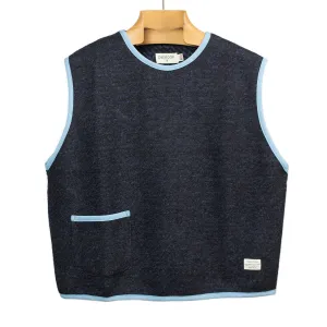 Softwear Tank vest in speckled wool cotton