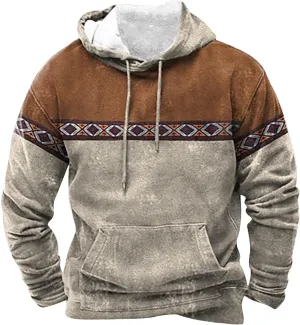 Solid Hoodie Pullover Sweater Mens Autumn And Winter Loose Plus Size Hooded Pullover Sweater Knit Sweatshirt with