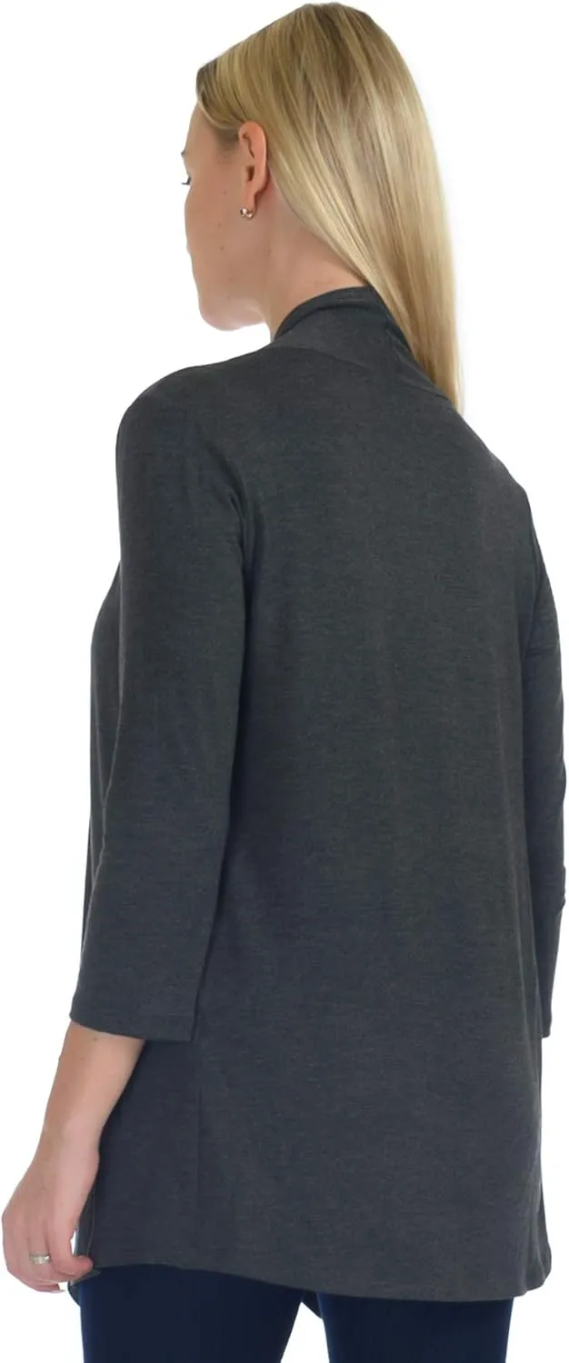 SR Women's Plus Size Basic Various Sleeve Open Cardigan (Size: 1X-5X)