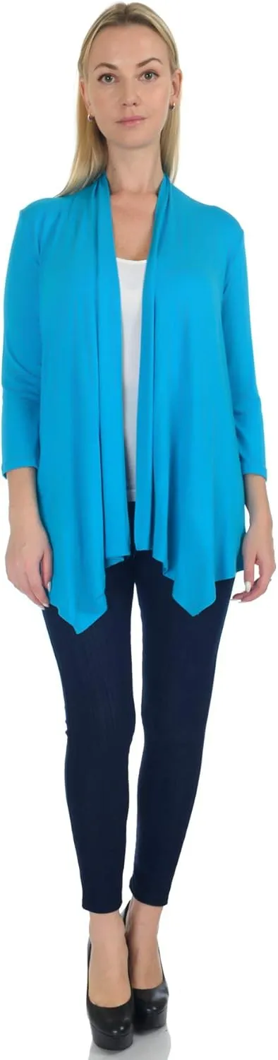 SR Women's Plus Size Basic Various Sleeve Open Cardigan (Size: 1X-5X)