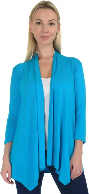 SR Women's Plus Size Basic Various Sleeve Open Cardigan (Size: 1X-5X)