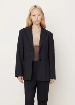 Stretch Stripe Fitted Blazer