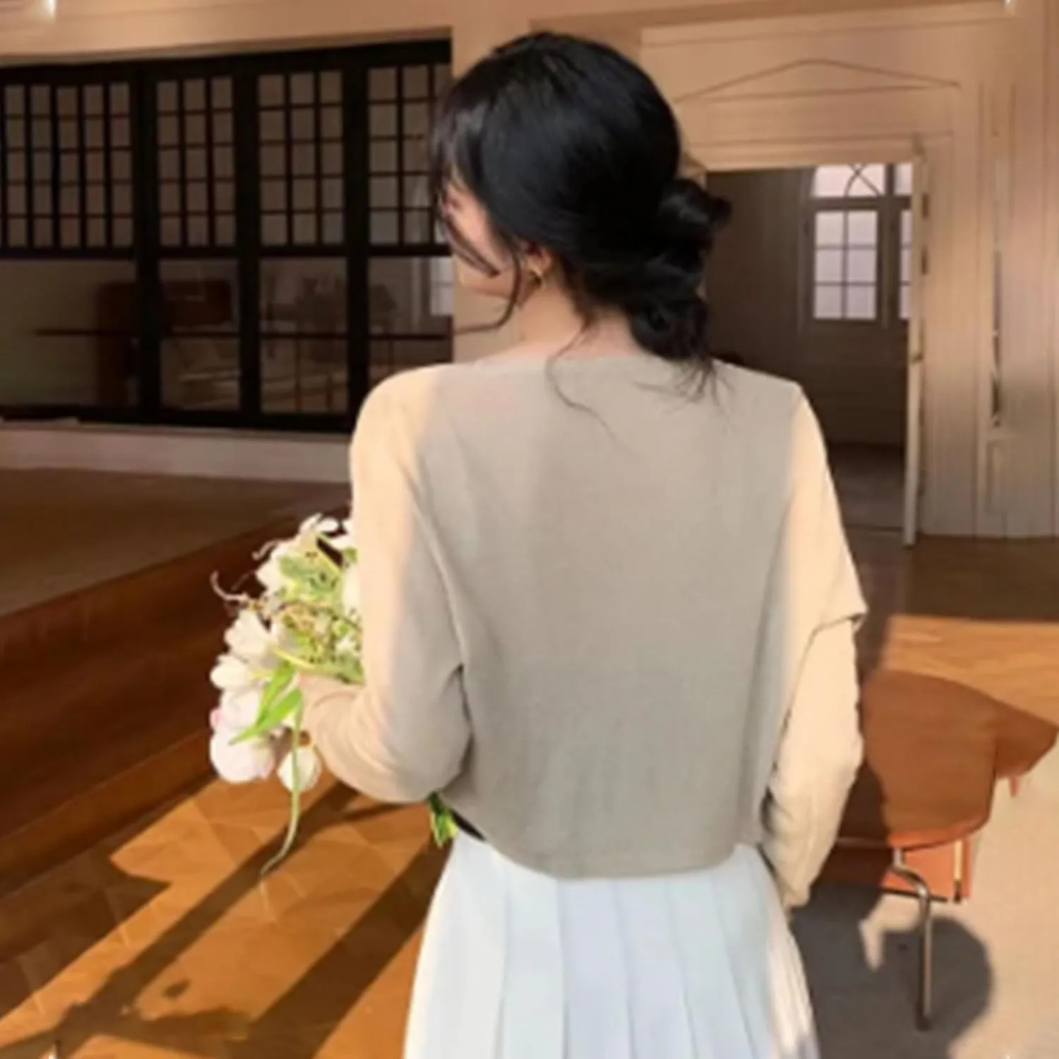 Sun Knit Cardigan Women's Thin Ice Silk Coat Shawl Air-Conditioned Shirt with Slip Skirt,Ice Silk Shirt Skin-Friendly