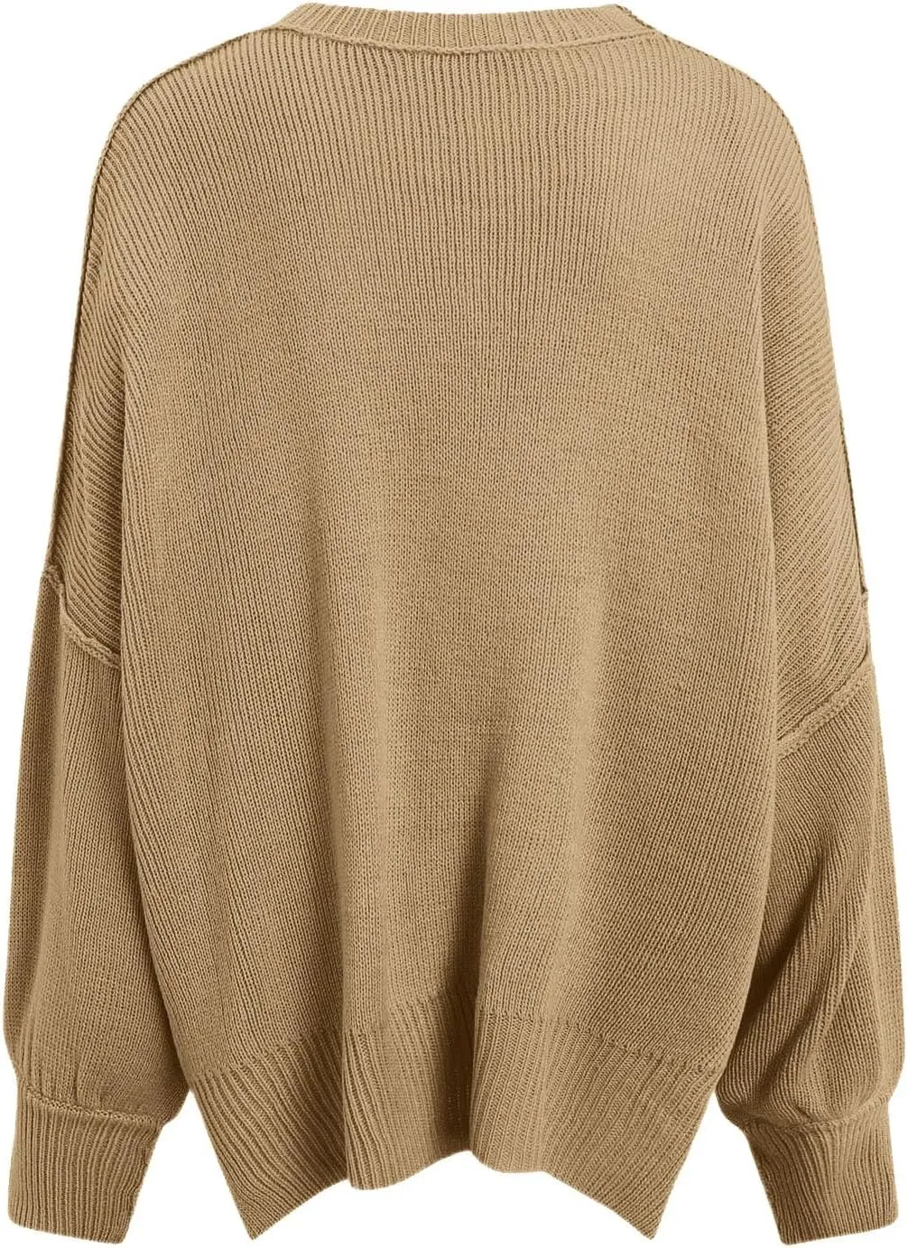 Sweaters for Women Chunky Knit Round Neck Solid Color Long Sleeve Loose Fit Casual Soft Sweaters Tops