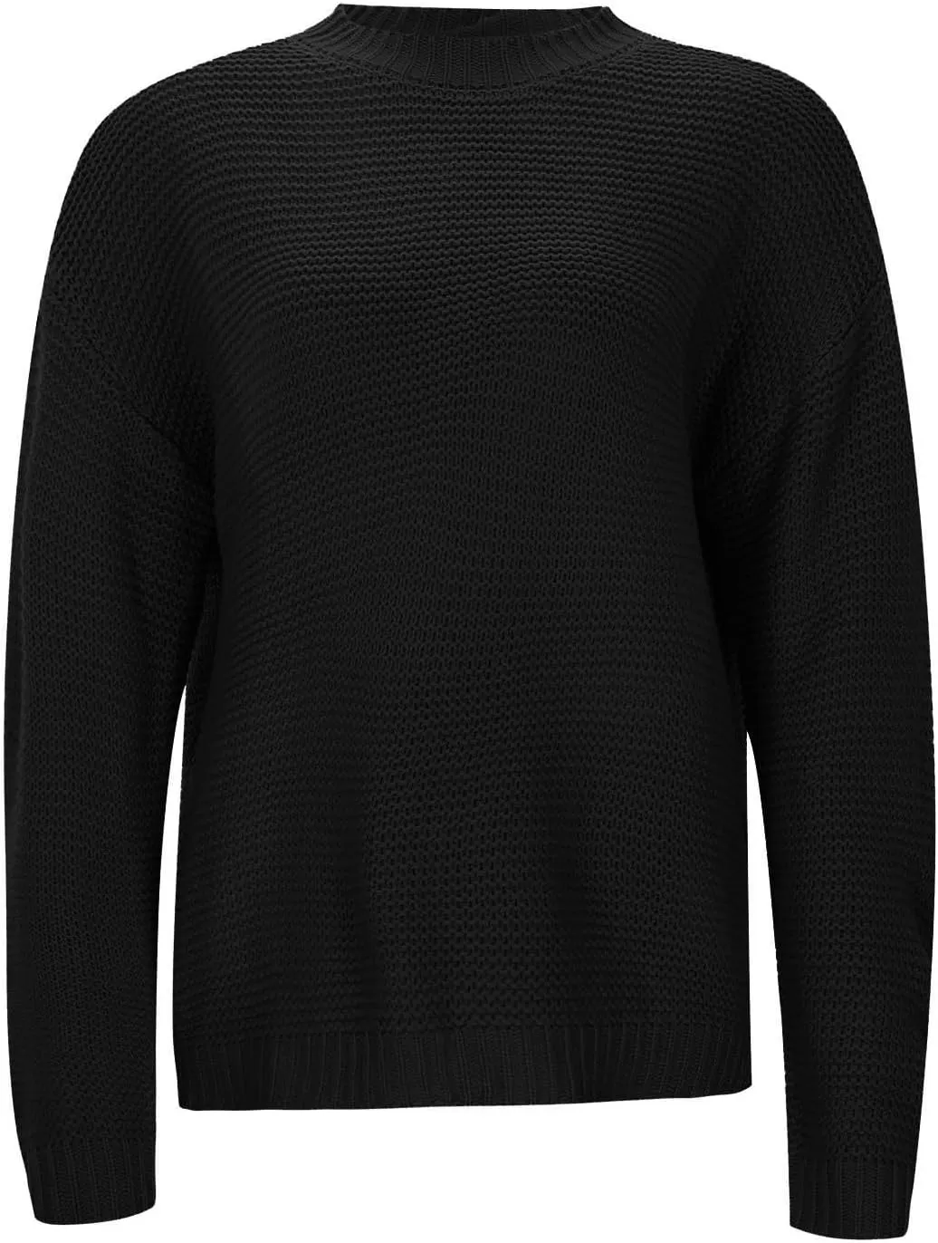 Sweaters for Women Chunky Knit Solid Color Crew Neck Long Sleeve Soft Lightweight Casual Jumper Tops