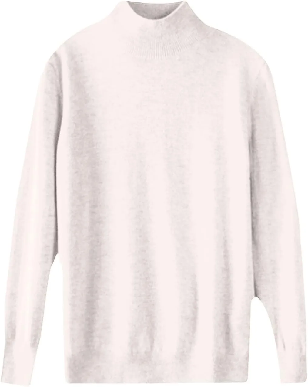 Sweaters for Women Oversized Mock Neck Cashmere Sweater Plain Long Sleeve Fleece Pullover Cozy Wool Cute Knit Sweater