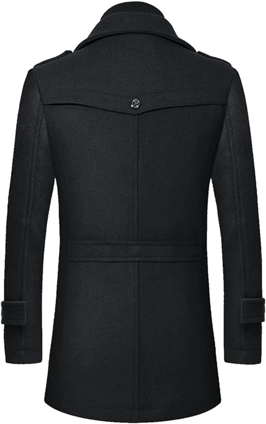Thatrich Mens Trench Coat Oversized Peacoat Wool Blend Pea Coats Windbreaker Jacket Casual Business Jackets Trendy Outerwear
