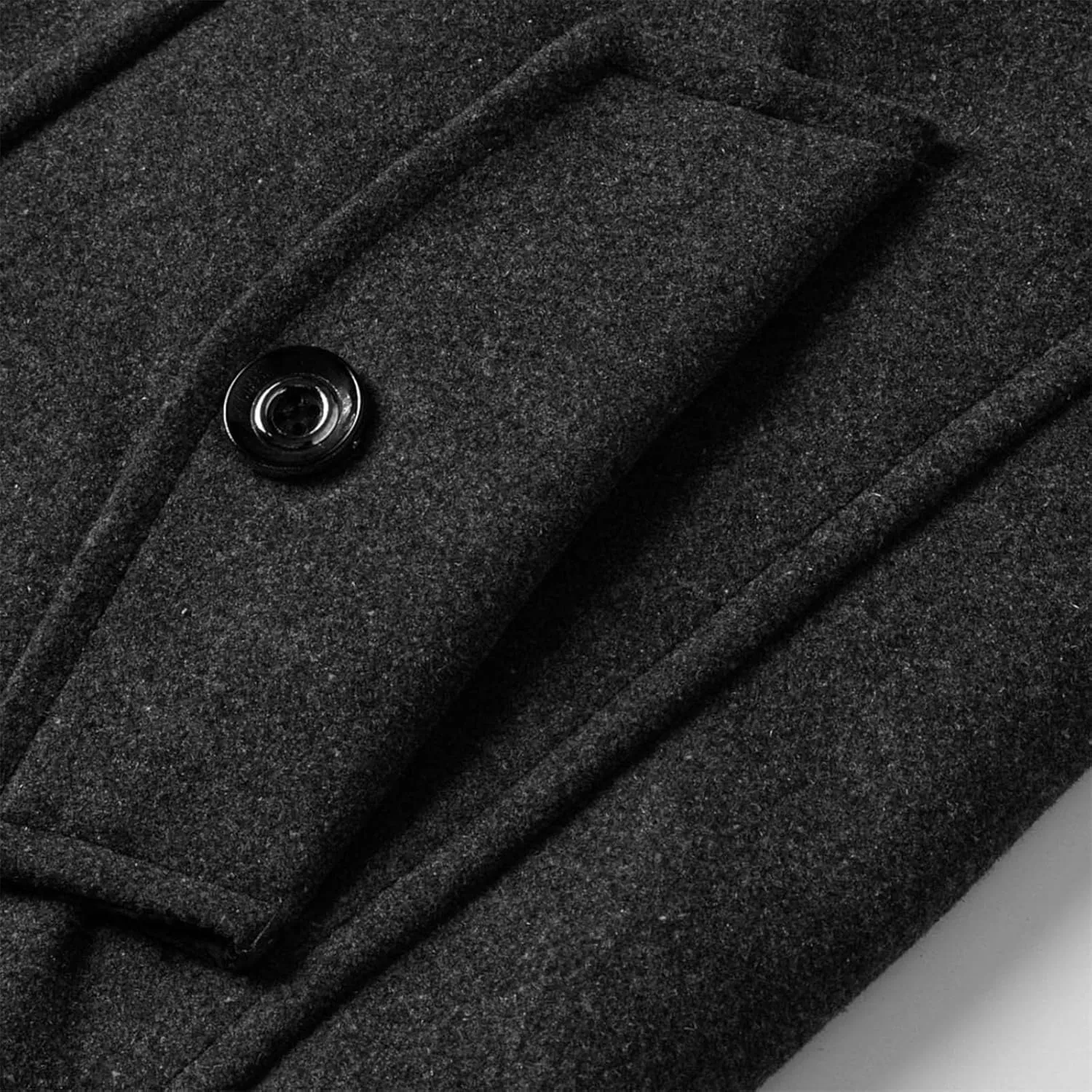 Thatrich Mens Trench Coat Oversized Peacoat Wool Blend Pea Coats Windbreaker Jacket Casual Business Jackets Trendy Outerwear