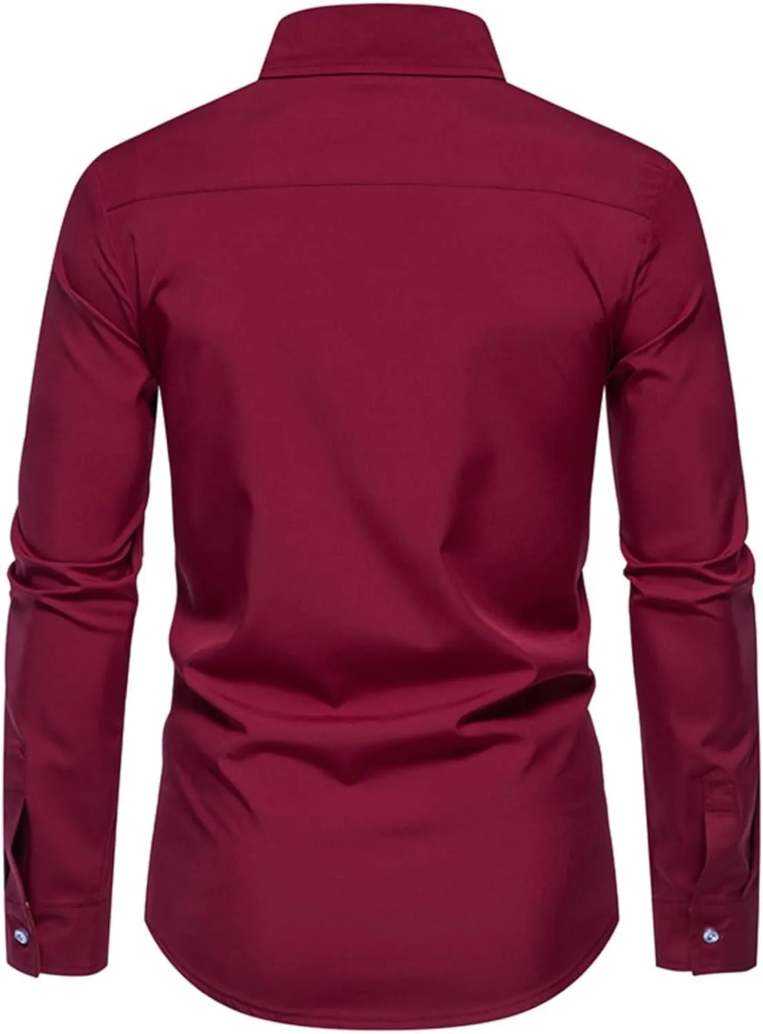 TIFIYA Men's Long Sleeve Shirt Slim Fit Business Casual Dress Shirt
