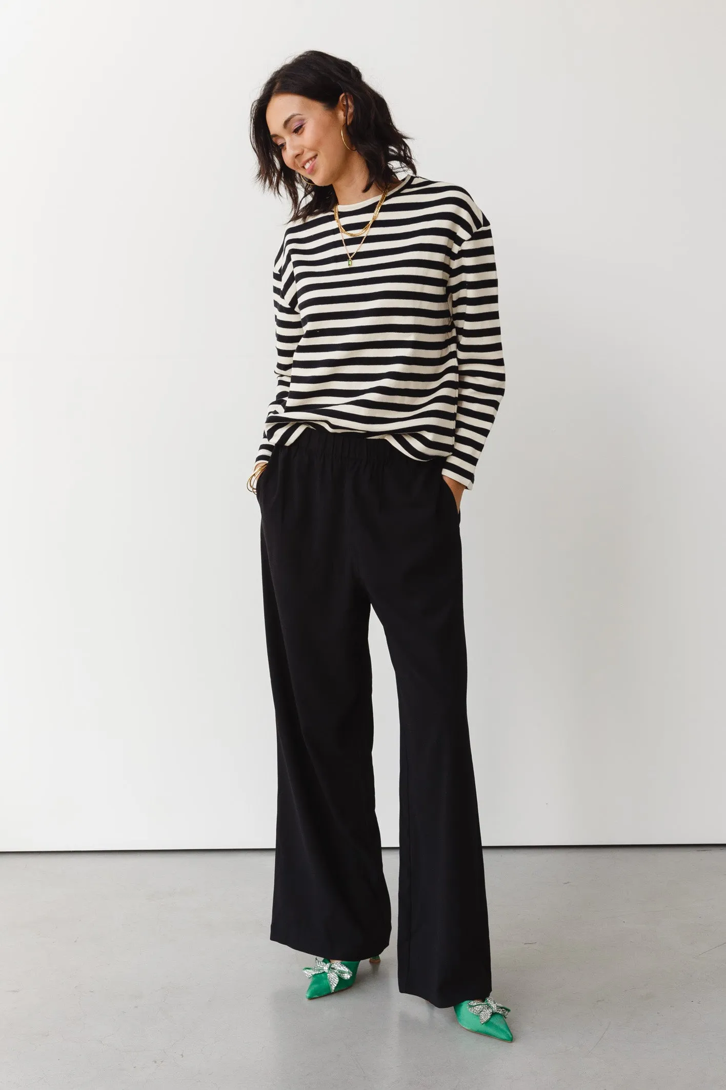 Tinni Relaxed Wide Pants Black