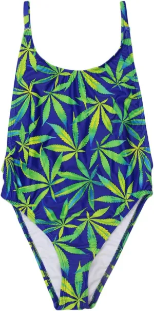 ToBeInStyle Womens High Cut Vintage Inspired Low Back Pattern One Piece Swimsuit