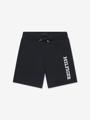 Tommy Hilfiger Boys Monotype Sweat Shorts in Navy