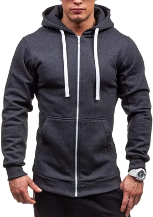 TUQIDEWU Hoodies Men Zip Up, Mens Sweatshirt Shorts, Quarter Zip Pullover Men Fleece, Mens Sweatshirts Hoodies Zip Up Front Fashion Long Sleeve Casual Full Zip Up Hoodies Pullover Dark Gray