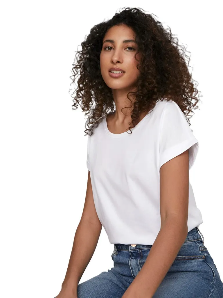 Vila Womens T-shirt Dreamers New Pure Optical Snow