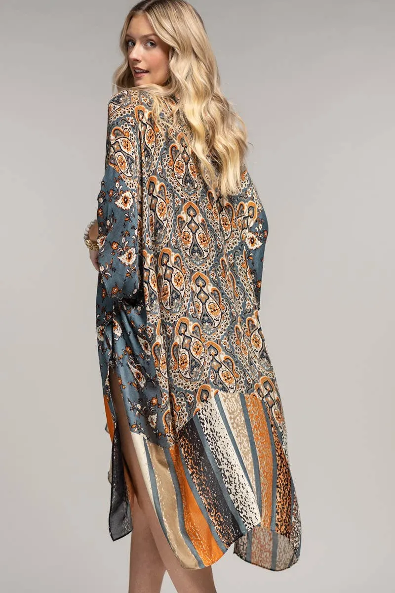 Vintage Inspired Paisley Kimono