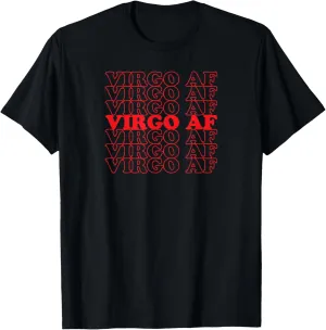 Virgo AF Cool Vintage Inspired Zodiac Astrology Sign T-Shirt