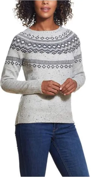 Weatherproof Vintage Ladies' Fairisle Crew Neck Sweater