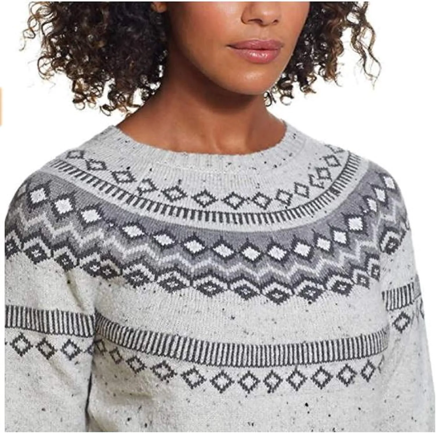 Weatherproof Vintage Ladies' Fairisle Crew Neck Sweater