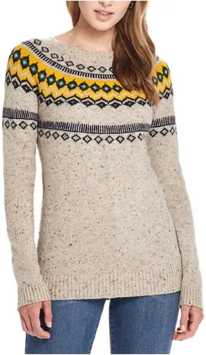 Weatherproof Vintage Ladies' Fairisle Crew Neck Sweater