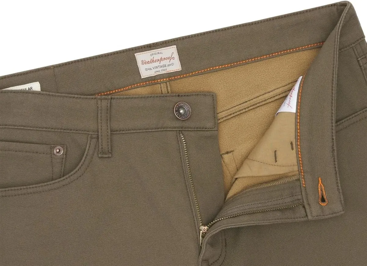Weatherproof Vintage Men??s Bonded Fleece Lined Canvas Pant