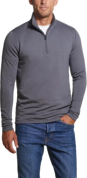 Weatherproof Vintage Mens Long-Sleeve Quarter-Zip Fleece Sweater
