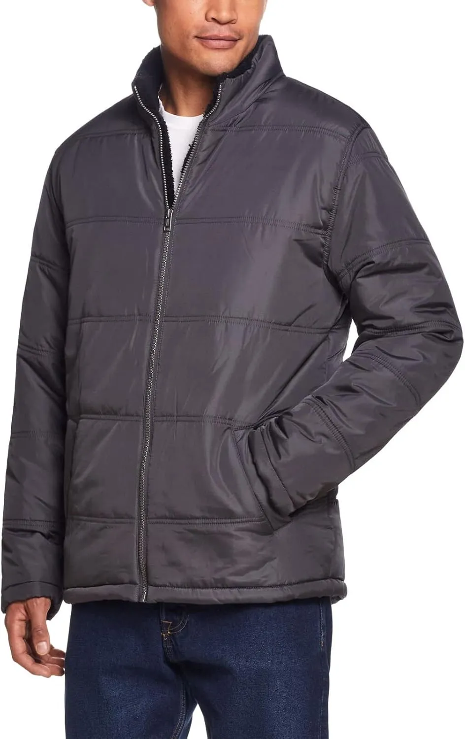 Weatherproof Vintage Men's Sherpa Lined Puffer Jacket