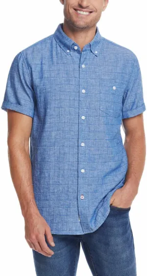 Weatherproof Vintage Mens Short Sleeve Woven Shirt