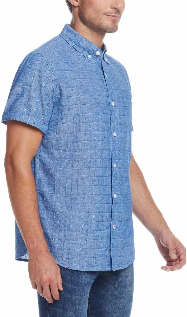Weatherproof Vintage Mens Short Sleeve Woven Shirt
